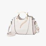 Trendy PU Leather Handbag with Stylish Cat Ear Handle