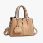 Elegant PU Leather Handbag with Mini Pouch