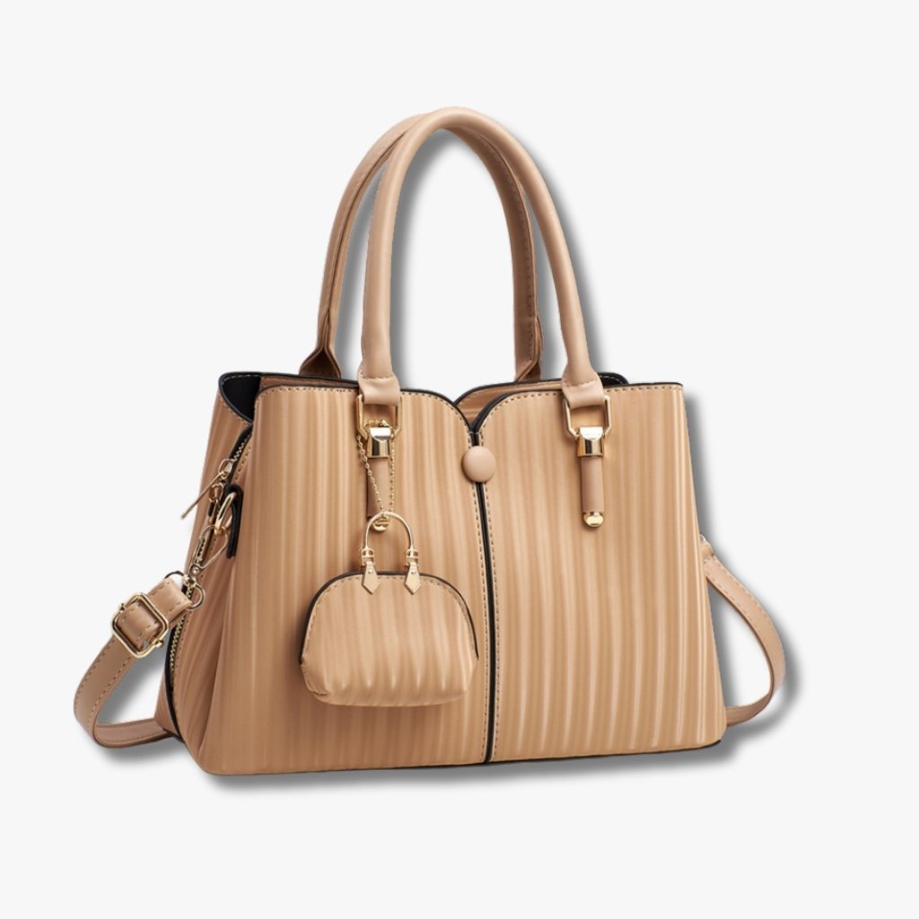 1-9-1.jpg Elegant PU Leather Handbag with Mini Pouch - Image 1