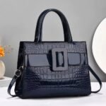 The Modern Buckle Crocodile-Embossed Handbag - Image 2