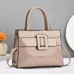 The Modern Buckle Crocodile-Embossed Handbag - Image 5