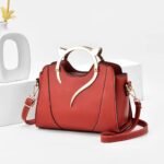 Trendy PU Leather Handbag with Stylish Cat Ear Handle - Image 8