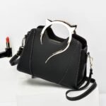 Trendy PU Leather Handbag with Stylish Cat Ear Handle - Image 11
