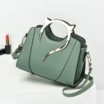 Trendy PU Leather Handbag with Stylish Cat Ear Handle - Image 9