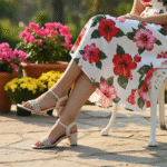 Zelion | Women’s Embellished Square-Toe T-Strap Sandals - Image 3