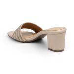 Zelion | Women’s Square-Toe Glitter Strap Block-Heel Slides - Image 4