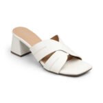 Zelion | Women’s Premium Criss Cross Block Heel Slip-On - Image 3