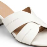 Zelion | Women’s Premium Criss Cross Block Heel Slip-On - Image 4