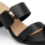 Zelion | Women’s Premium Double Strap Block Heel Sandals - Image 4