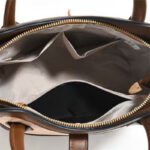 Chic Two-Tone Bucket Tote Bag - Image 5